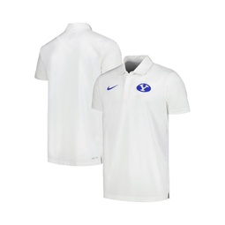 Mens White BYU Cougars Sideline Polo Shirt