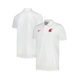 Mens White Washington State Cougars Sideline Polo Shirt