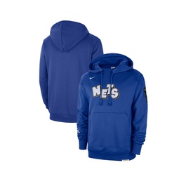 Mens Blue Distressed Brooklyn Nets 2023/24 City Edition Courtside Standard Issue Pullover Hoodie