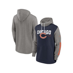 Mens Navy Chicago Bears Fashion Color Block Pullover Hoodie