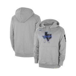 Mens Silver Distressed Dallas Mavericks 2023/24 City Edition Courtside Standard Issue Pullover Hoodie