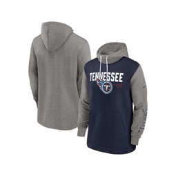 Mens Navy Tennessee Titans Fashion Color Block Pullover Hoodie