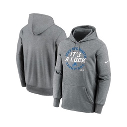Mens Heather Gray Detroit Lions 2023 NFC North Division Champions Locker Room Trophy Collection Pullover Hoodie