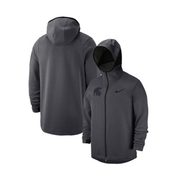 Mens Anthracite Michigan State Spartans Tonal Showtime Full-Zip Hoodie
