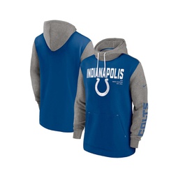 Mens Royal Indianapolis Colts Fashion Color Block Pullover Hoodie