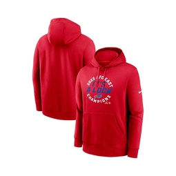 Mens Red Buffalo Bills 2023 AFC East Division Champions Locker Room Trophy Collection Club Pullover Hoodie