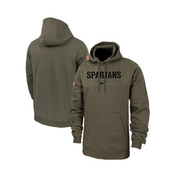 Mens Olive Michigan State Spartans Military-Inspired Pack Club Fleece Pullover Hoodie
