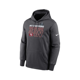 Mens Anthracite San Francisco 49ers 2023 NFC Champions Locker Room Trophy Collection Pullover Hoodie