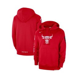 Mens Red Distressed Chicago Bulls 2023/24 City Edition Courtside Standard Issue Pullover Hoodie