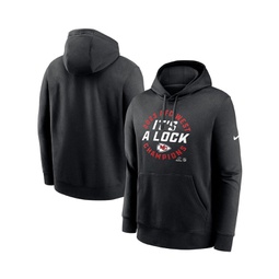 Mens Black Kansas City Chiefs 2023 AFC West Division Champions Locker Room Trophy Collection Pullover Hoodie