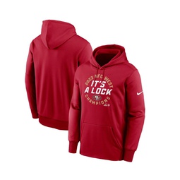 Mens Scarlet San Francisco 49ers 2023 NFC West Division Champions Locker Room Trophy Collection Pullover Hoodie
