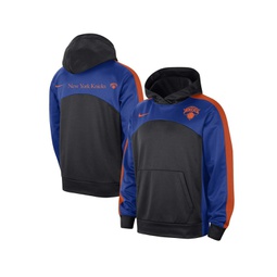 Mens Black Blue New York Knicks Authentic Starting Five Force Performance Pullover Hoodie
