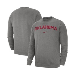 Mens Heather Gray Oklahoma Sooners Club Fleece Sweatshirt