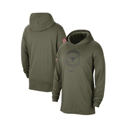 Mens Olive Texas Longhorns Military-Inspired Pack Long Sleeve Hoodie T-shirt