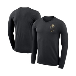 Mens Black Colorado Buffaloes Logo Stack Legend Performance Long Sleeve T-shirt