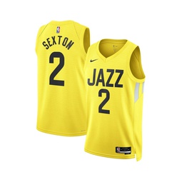 Mens and Womens Collin Sexton Gold Utah Jazz Swingman Jersey - Icon Edition