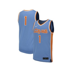 Mens and Womens #1 Light Blue Tennessee Volunteers Team Replica Basketball Jersey