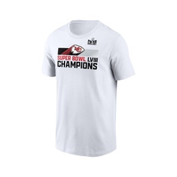 Mens White Kansas City Chiefs Super Bowl LVIII Champions Roster T-shirt