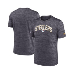 Mens Black Pittsburgh Steelers Sideline Velocity Athletic Stack Performance T-shirt