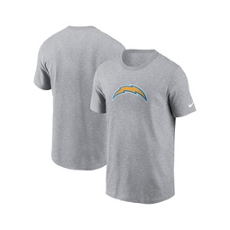 Mens Gray Los Angeles Chargers Logo Essential T-shirt