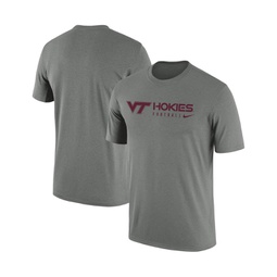 Mens Heather Gray Virginia Tech Hokies Team Legend Performance T-shirt