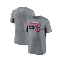 Mens Heather Charcoal Minnesota Twins 2023 Postseason Legend Performance T-shirt