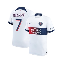 Mens Kylian Mbappe White Paris Saint-Germain 2023/24 Away Stadium Replica Player Jersey