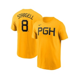 Mens Willie Stargell Gold Pittsburgh Pirates 2023 City Connect Name and Number T-shirt