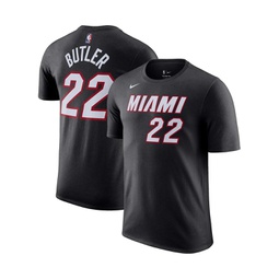 Mens Jimmy Butler Black Miami Heat Icon 2022/23 Name and Number T-shirt