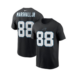 Mens Terrace Marshall Jr. Black Carolina Panthers 2021 NFL Draft Pick Player Name and Number T-shirt
