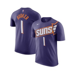 Mens Devin Booker Purple Phoenix Suns Icon Edition Name and Number T-shirt