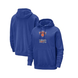 Mens Blue New York Knicks 2023/24 City Edition Essential Club Pullover Hoodie