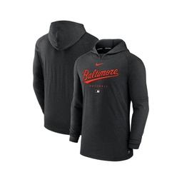 Mens Heather Black Baltimore Orioles Authentic Collection Early Work Tri-Blend Performance Pullover Hoodie