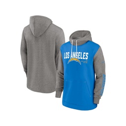 Mens Powder Blue Los Angeles Chargers Fashion Color Block Pullover Hoodie