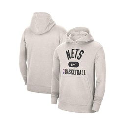 Mens White Brooklyn Nets 2021-2022 Spotlight On Court Performance Practice Pullover Hoodie