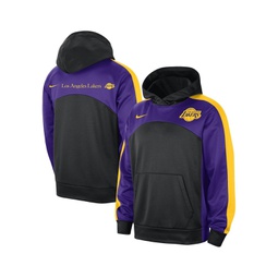 Mens Black Purple Los Angeles Lakers Authentic Starting Five Force Performance Pullover Hoodie