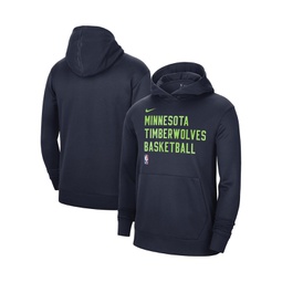 Mens and Womens Navy Minnesota Timberwolves 2023/24 Performance Spotlight On-Court Practice Pullover Hoodie