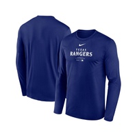 Mens Royal Texas Rangers Authentic Collection Practice Performance Long Sleeve T-Shirt
