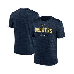Mens Navy Milwaukee Brewers Authentic Collection Velocity Performance Practice T-shirt