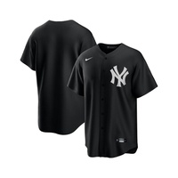 Mens Black White New York Yankees Official Replica Jersey