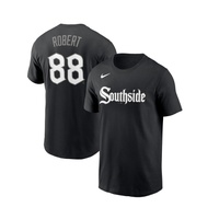 Mens Luis Robert Black Chicago White Sox City Connect Name and Number T-shirt