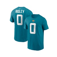 Mens Calvin Ridley Teal Jacksonville Jaguars Player Name and Number T-shirt
