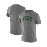 Mens Heathered Gray Michigan State Spartans School Logo Legend Performance T-shirt