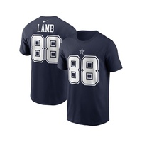 Mens CeeDee Lamb Navy Dallas Cowboys Player Name and Number T-shirt