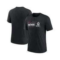 Mens Black Baltimore Orioles 2023 City Connect Tri-Blend T-shirt