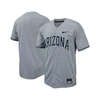 Mens Gray Arizona Wildcats Replica Full-Button Baseball Jersey