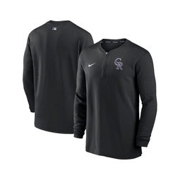 Mens Black Colorado Rockies Authentic Collection Game Time Performance Quarter-Zip Top