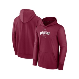 Mens Burgundy Philadelphia Phillies Authentic Collection Practice Performance Pullover Hoodie