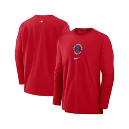 Mens Red Los Angeles Angels Authentic Collection City Connect Player Tri-Blend Performance Pullover Jacket