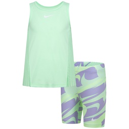 Little Girls 2-Pc. Prep In Your Step Shorts & Top Set